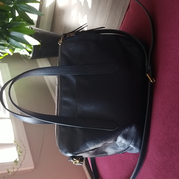 Fossil Sydney Satchel Blue Old English Hardware - Picture 3 of 6